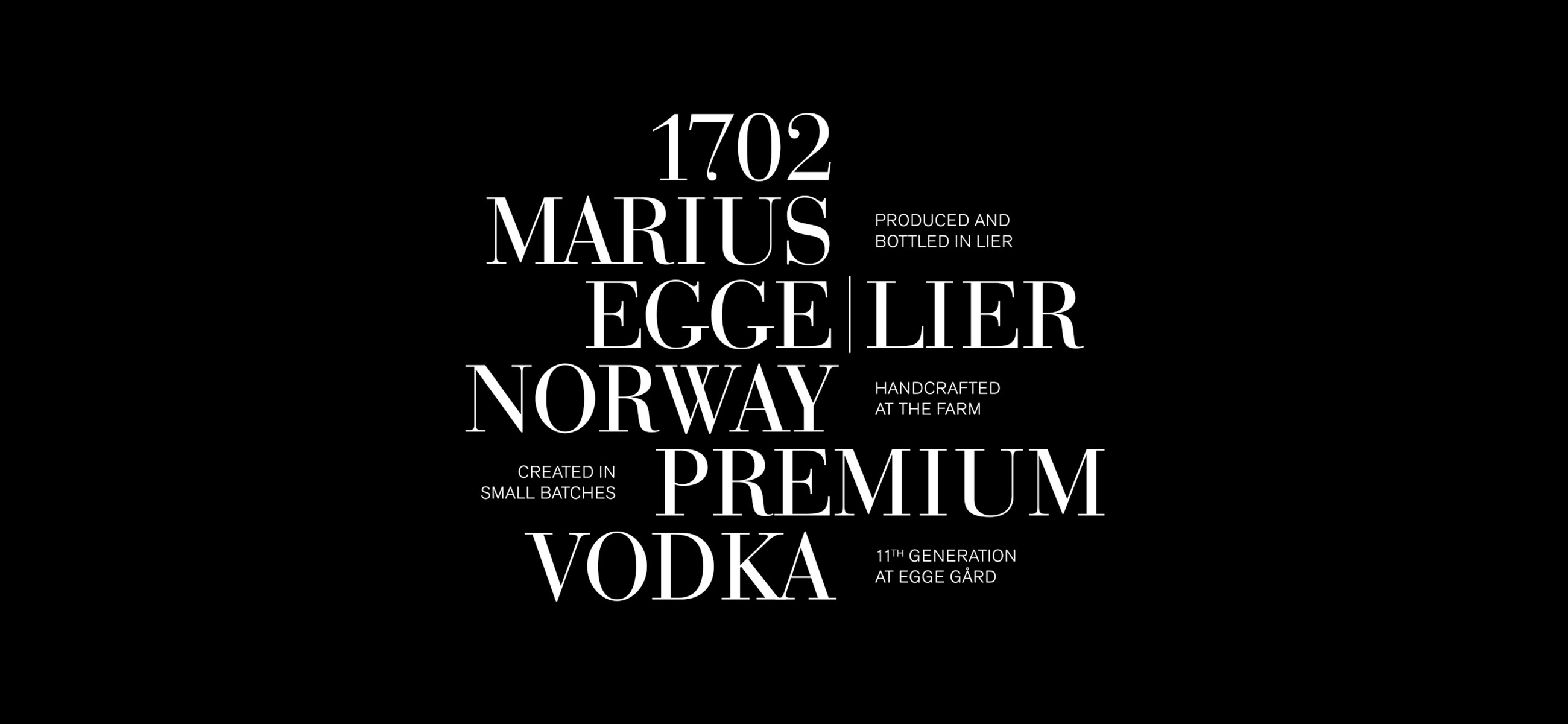 Marius Egge Vodka logo premium. Visual identity visuell identitet.