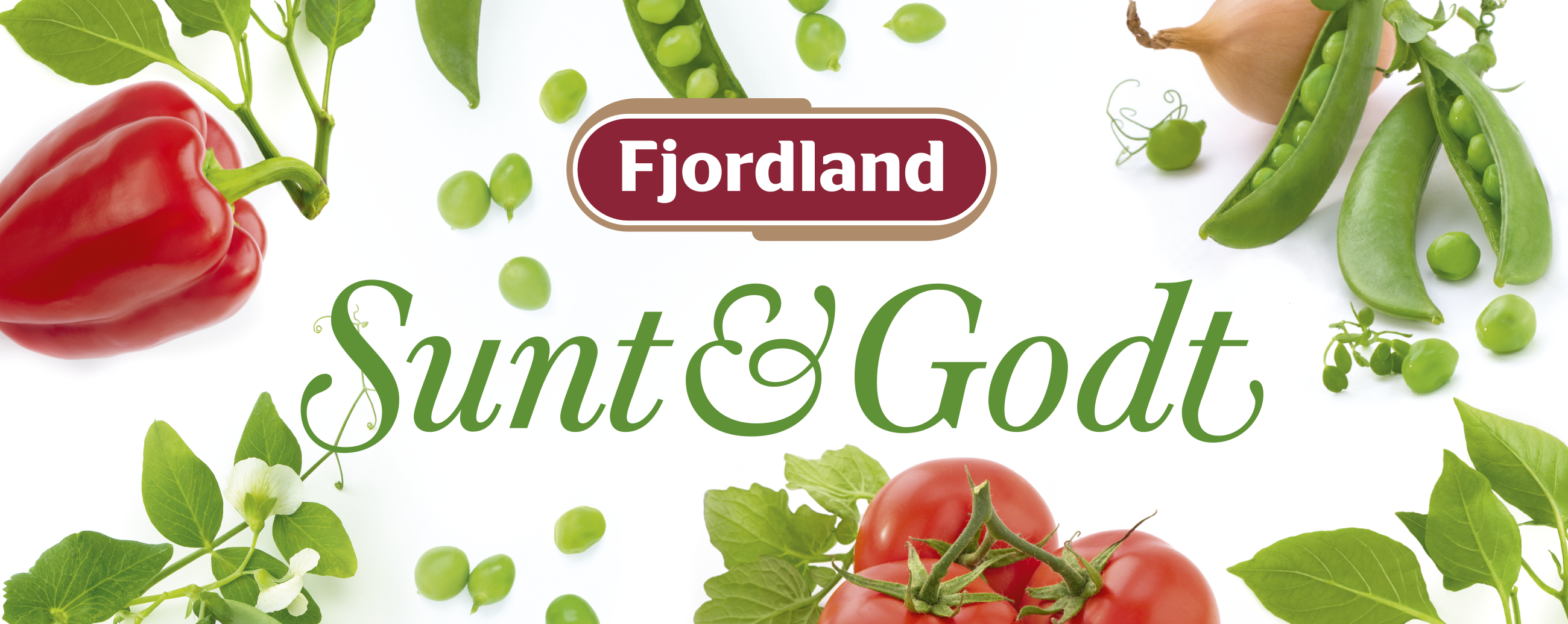 Fjordland Sunt & Godt logo. Visuell identitet visual identity.