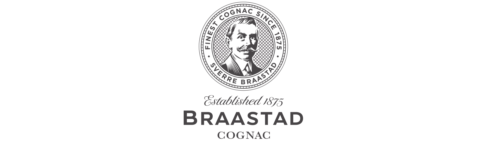 Braastad cognac logo. Visuell identitet visual identity.