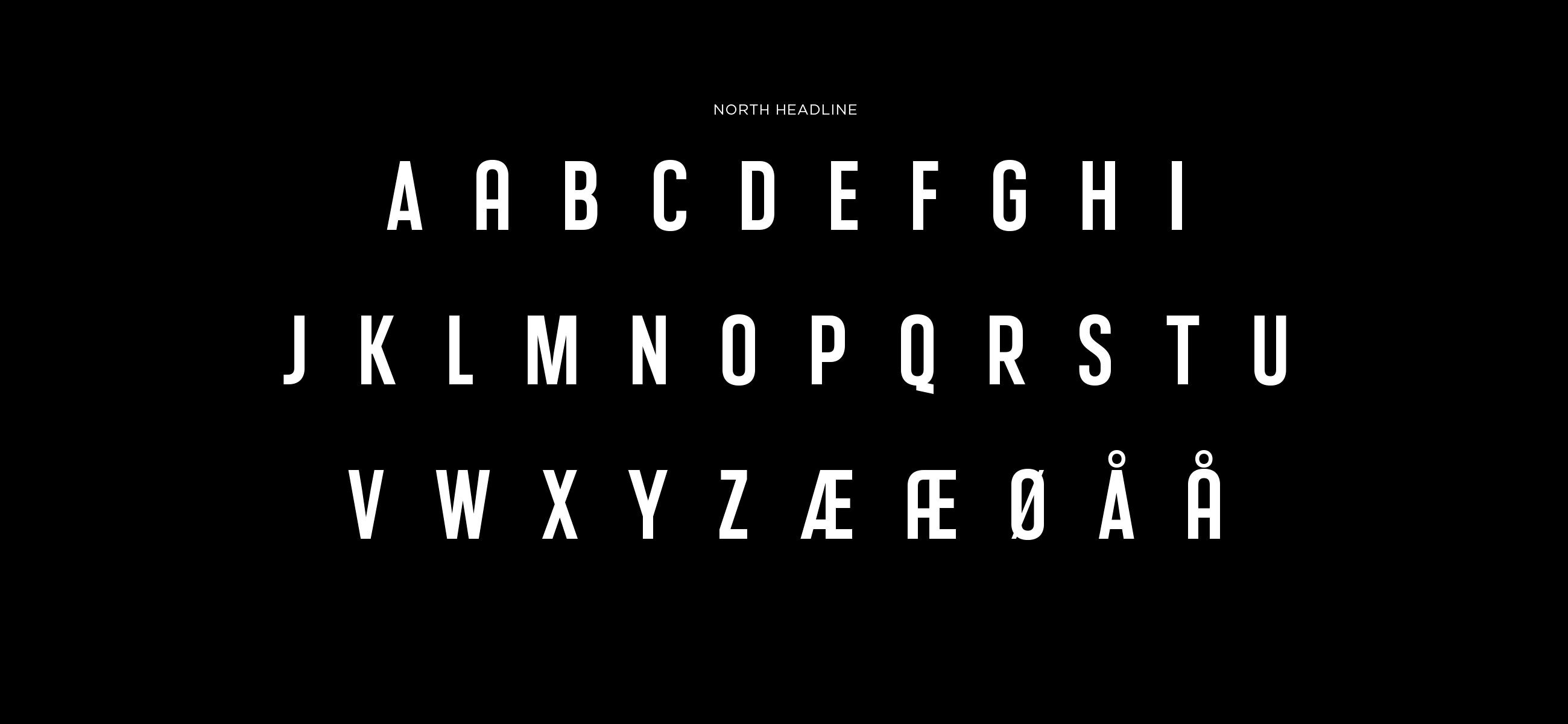 North typeface typography typografi. Visuell identitet Visual identity.